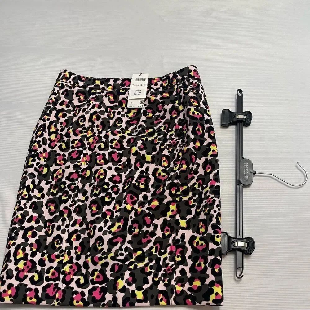 NWT Marc Cain Leopard Skirt Size N2 US 6 New
